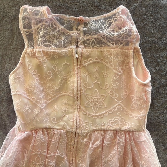Rare Editions Girls Blush Pink Lace Dress and Denim Vest 2 Piece Set Size 10 NEW - Picture 8 of 9